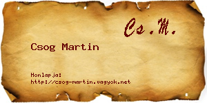 Csog Martin névjegykártya